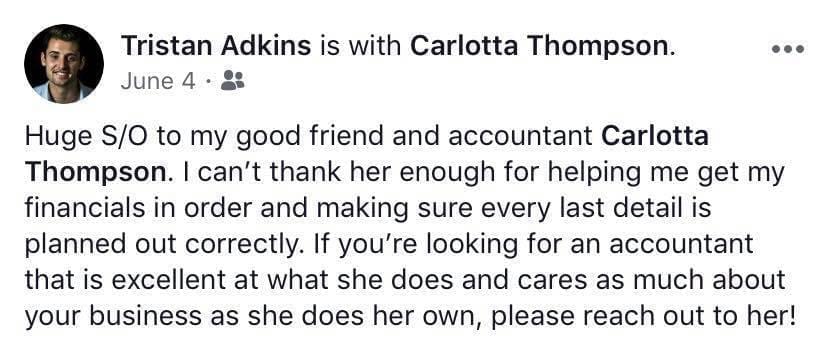 Carlotta Thompson & Associates - Tax Strategist - Pay The Least Tax Legally Possible